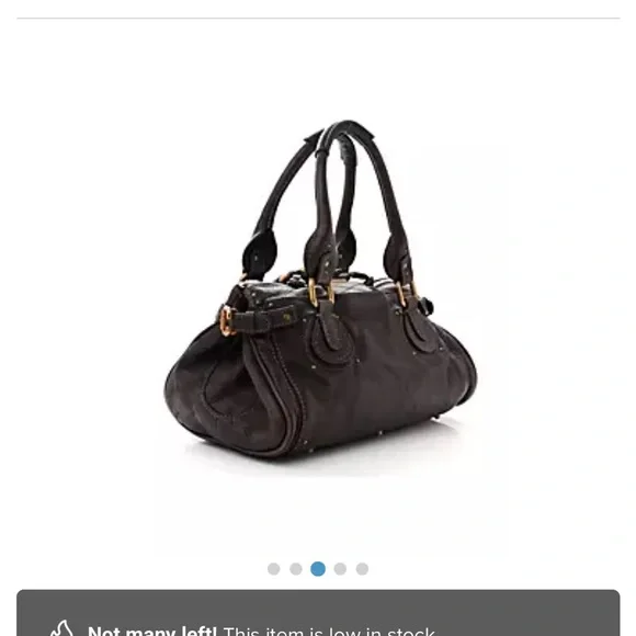 Chloe Paddington Hand Bag Leather Black Gold Authentic - pre owned - Picture 8 of 14